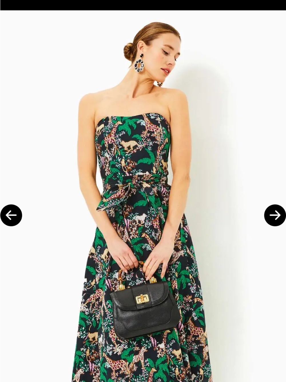 Lilly Pulitzer Aubrianna Strapless Midi Dress - Jungle Print - Picture 4 of 4
